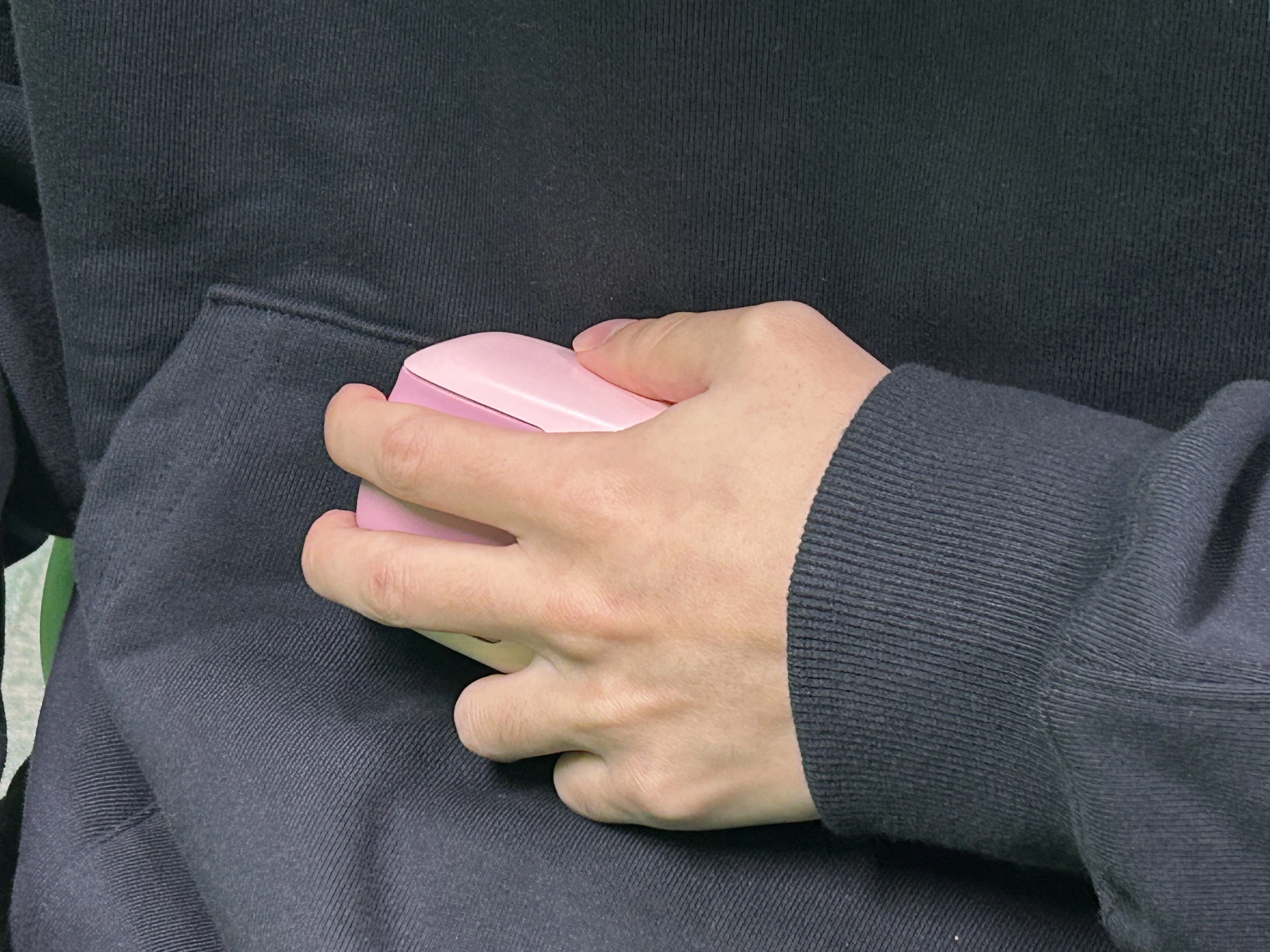 Patient validating the product in hand
