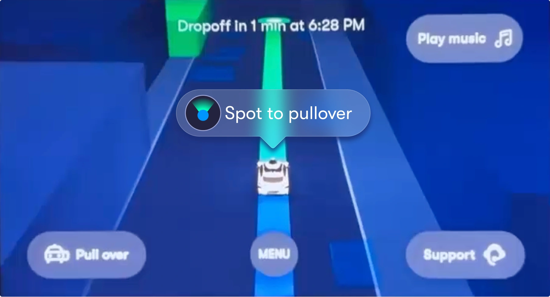 Final Waymo center-screen prompt
